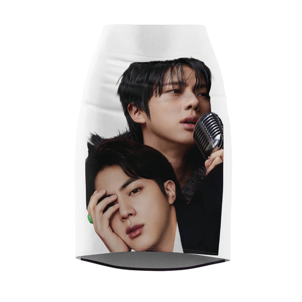 Women's Pencil Skirt - BTS Jin Worldwide Handsome Graphic Print for ARMY