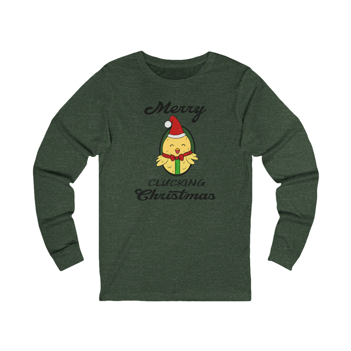 Christmas Clucking Unisex Long Sleeve Tee | Chicken T-Shirt
