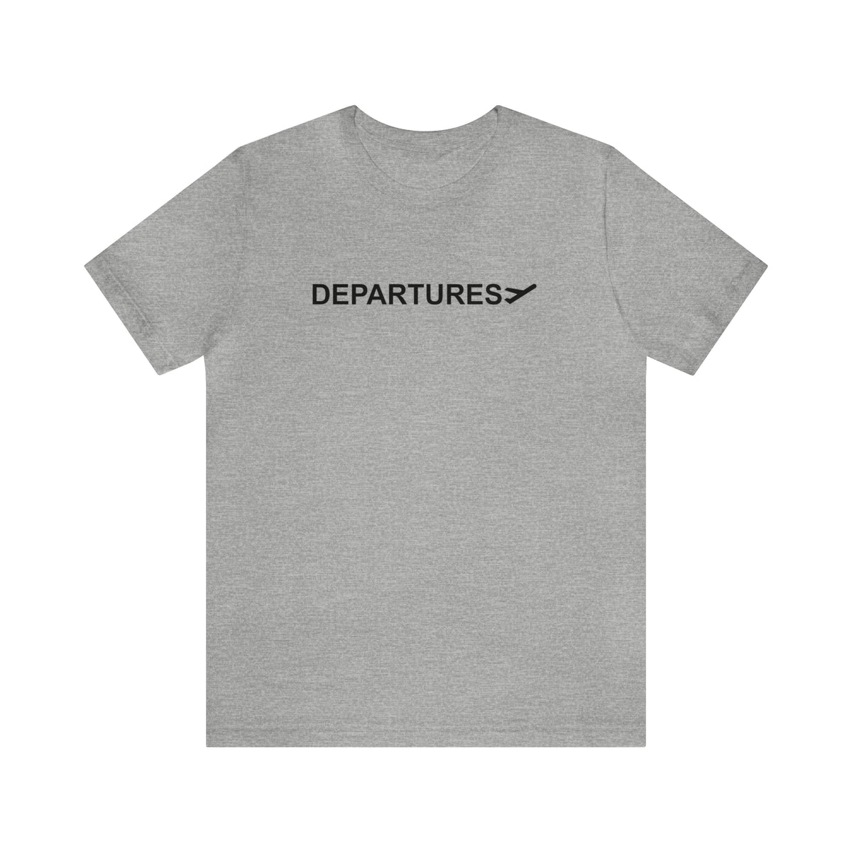 Departures T-Shirt, Travel Shirt Design, Airport Airplane Stylish Shirt, Black Print Tee Shirt