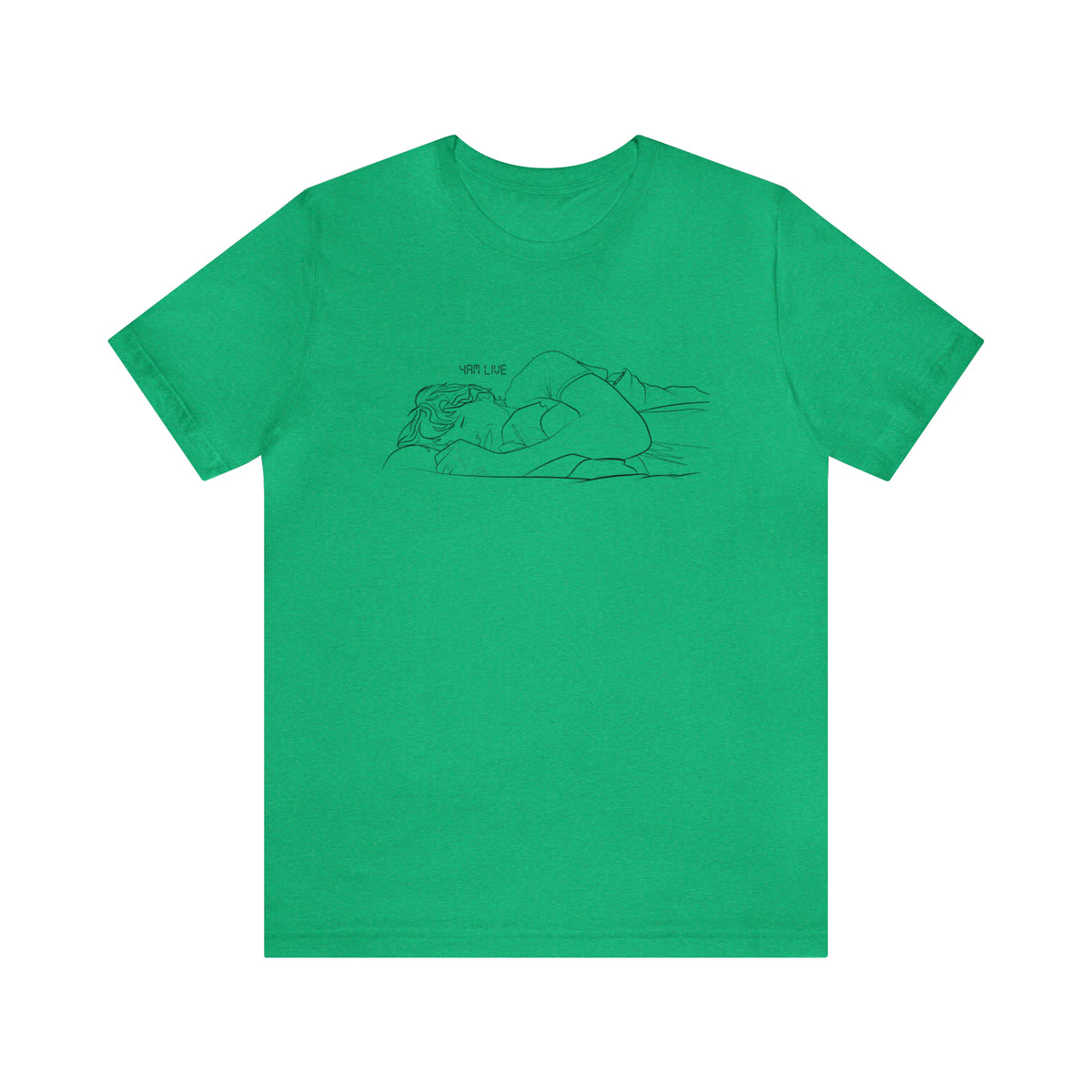 Jungkook T-Shirt, JK Live, Jungkook on Live, BTS Jungkook sleeping, Black Print Comfy Tee Shirt