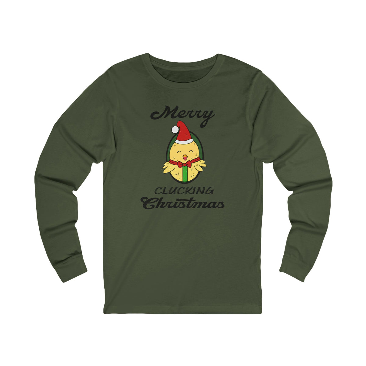 Christmas Clucking Unisex Long Sleeve Tee | Chicken T-Shirt