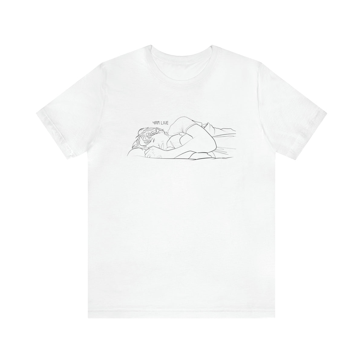 Jungkook T-Shirt, JK Live, Jungkook on Live, BTS Jungkook sleeping, Black Print Comfy Tee Shirt