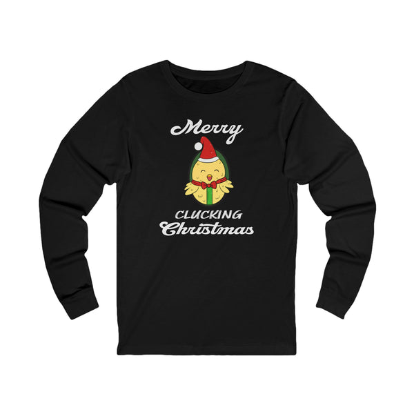 Merry Clucking Christmas Long Sleeve Tee — Chicken T-Shirt