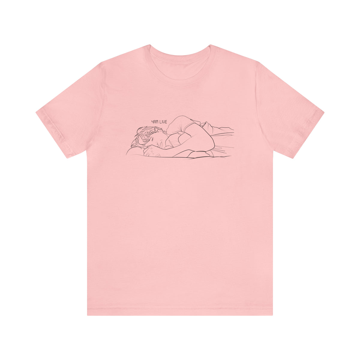 Jungkook T-Shirt, JK Live, Jungkook on Live, BTS Jungkook sleeping, Black Print Comfy Tee Shirt