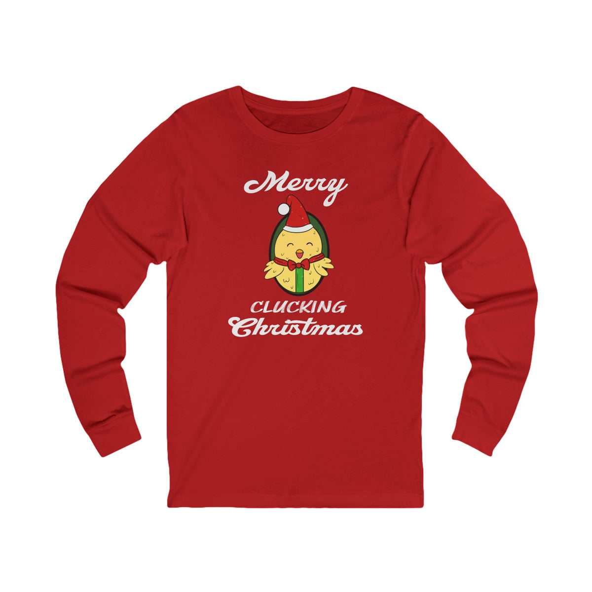 Merry Clucking Christmas Long Sleeve Tee — Chicken T-Shirt