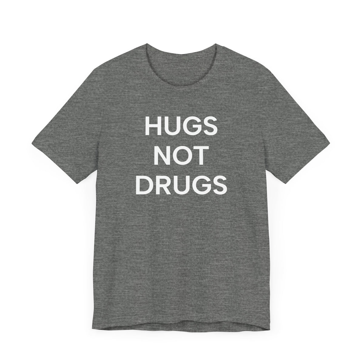 Hugs NOT Drugs Print T-Shirt
