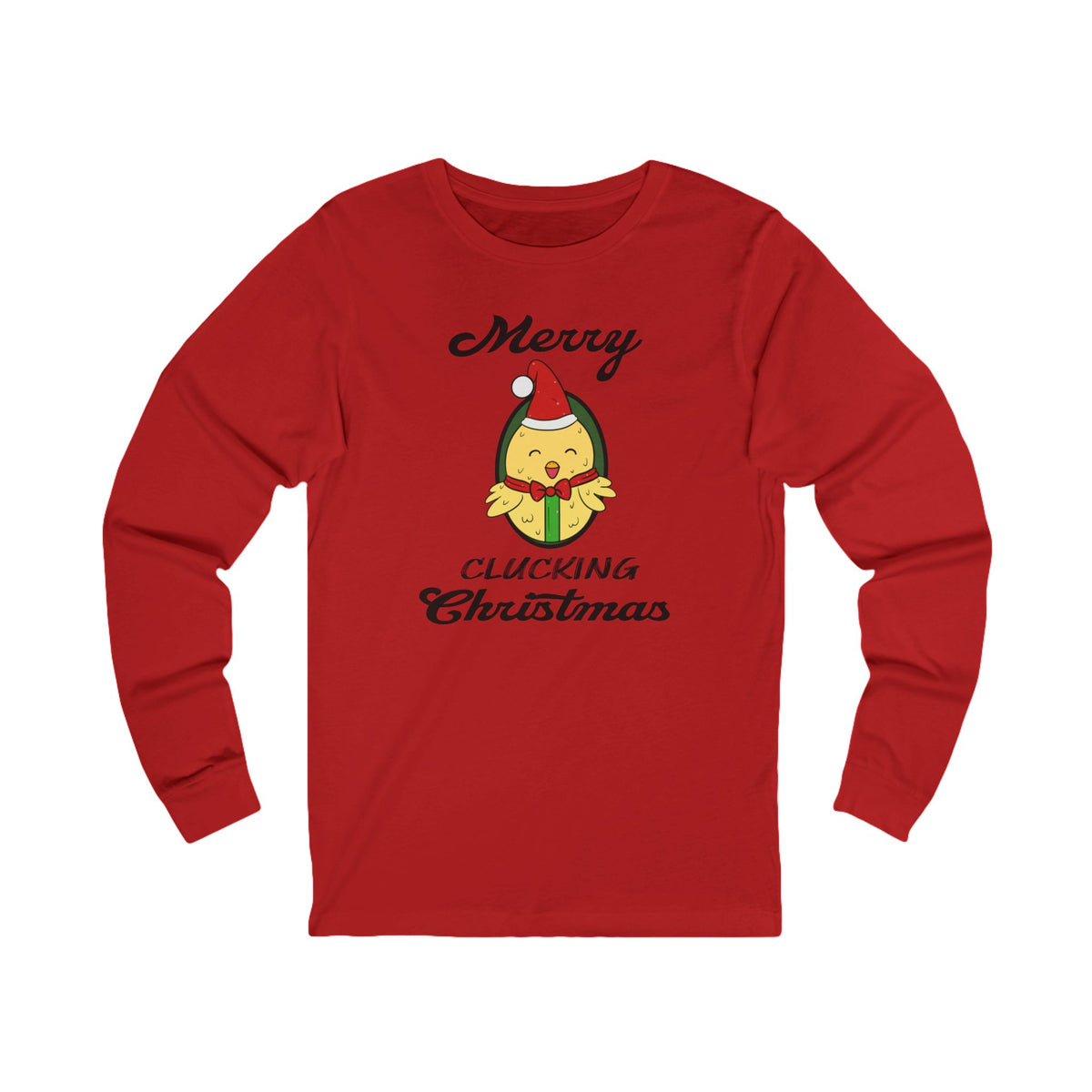 Christmas Clucking Unisex Long Sleeve Tee | Chicken T-Shirt