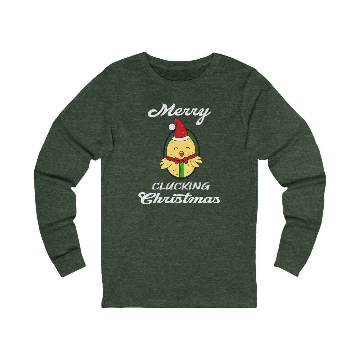 Merry Clucking Christmas Long Sleeve Tee — Chicken T-Shirt