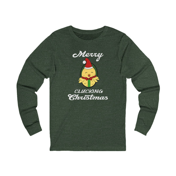 Merry Clucking Christmas Long Sleeve Tee — Chicken T-Shirt